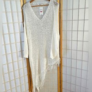 Hand Knit Crochet Boho Coverup/Sweater